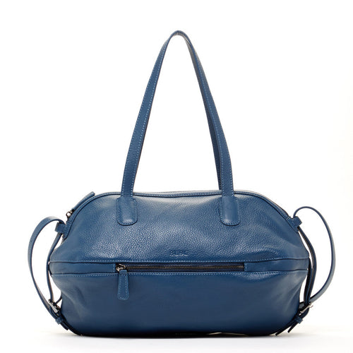 Catherine Blue Leather Satchel Bag