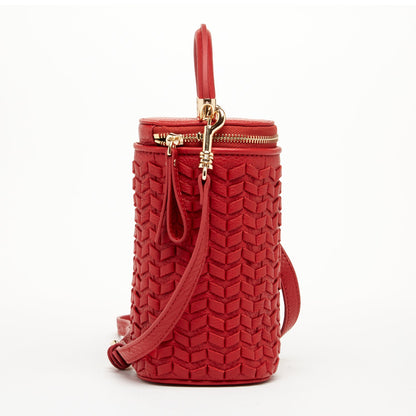 Elsa Small Leather Crossbody Bag Red