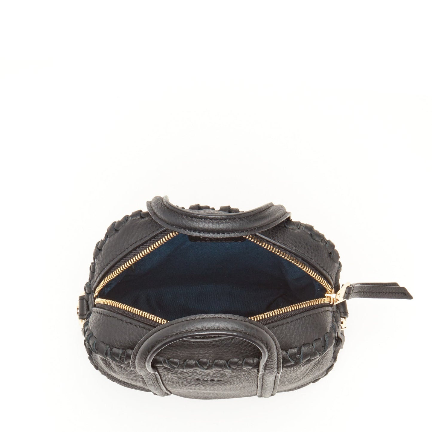 Evelyn Black Leather Crossbody Bag