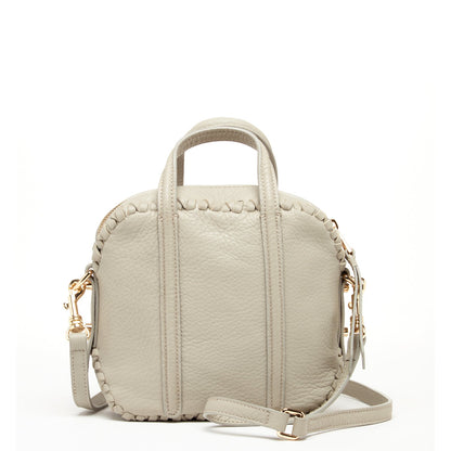 Evelyn Gray Leather Crossbody Bag