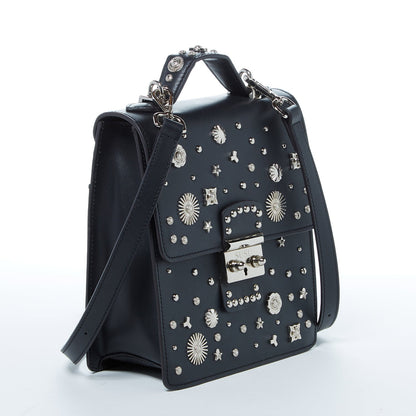 The Hollywood Backpack Purse Leather Black