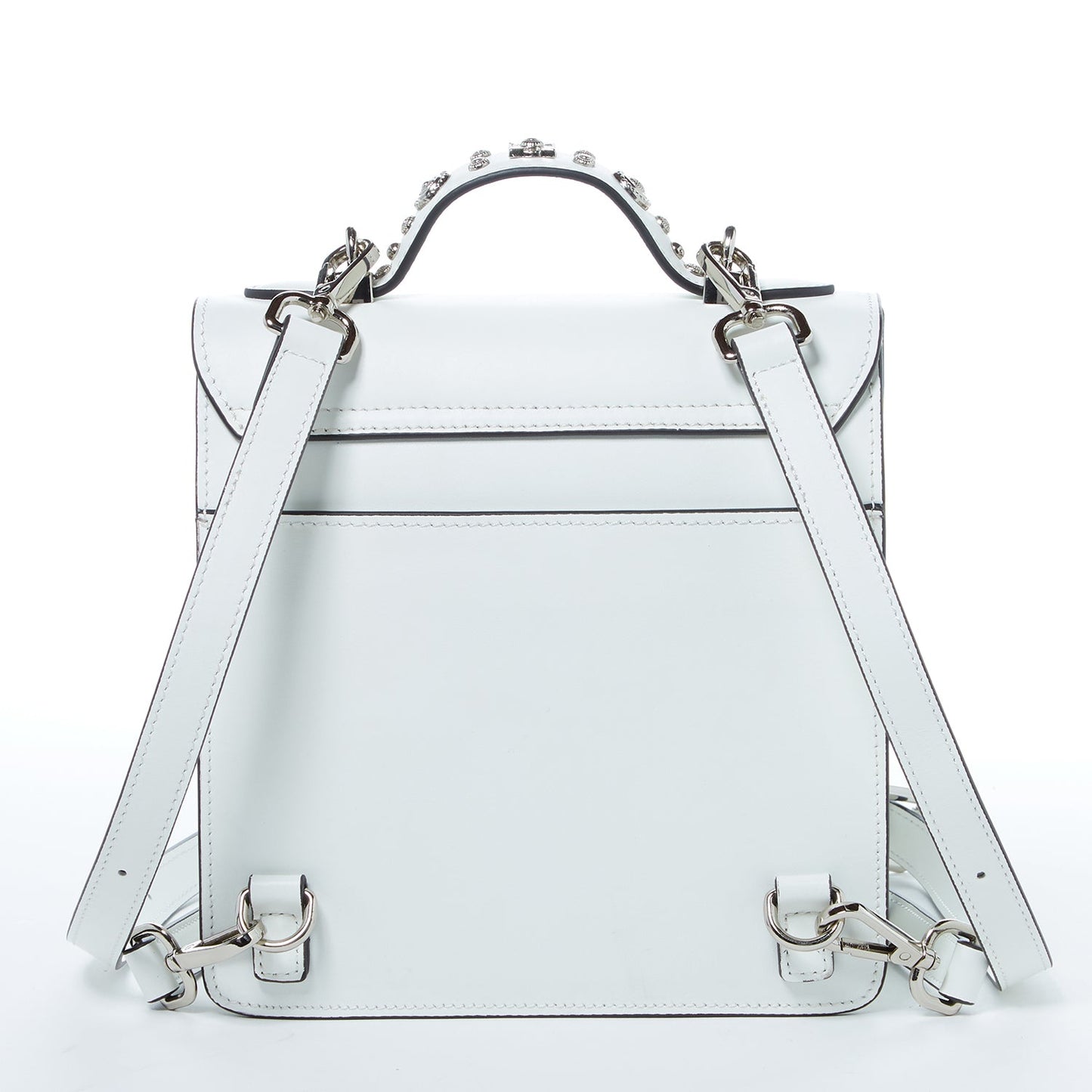 The Hollywood Backpack Leather Purse White