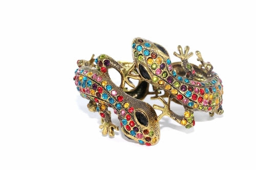 Sparkling Salamander Hinged Bangle Jewelry & Watches LoveAdora