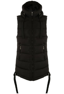 Hooded Puffer Gilet With Webbing Detail (JL2017)