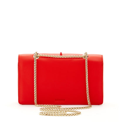 Josie Red Leather Purse with Chain