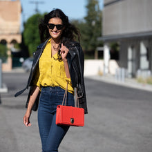 Load image into Gallery viewer, Josie Red Leather Purse with Chain