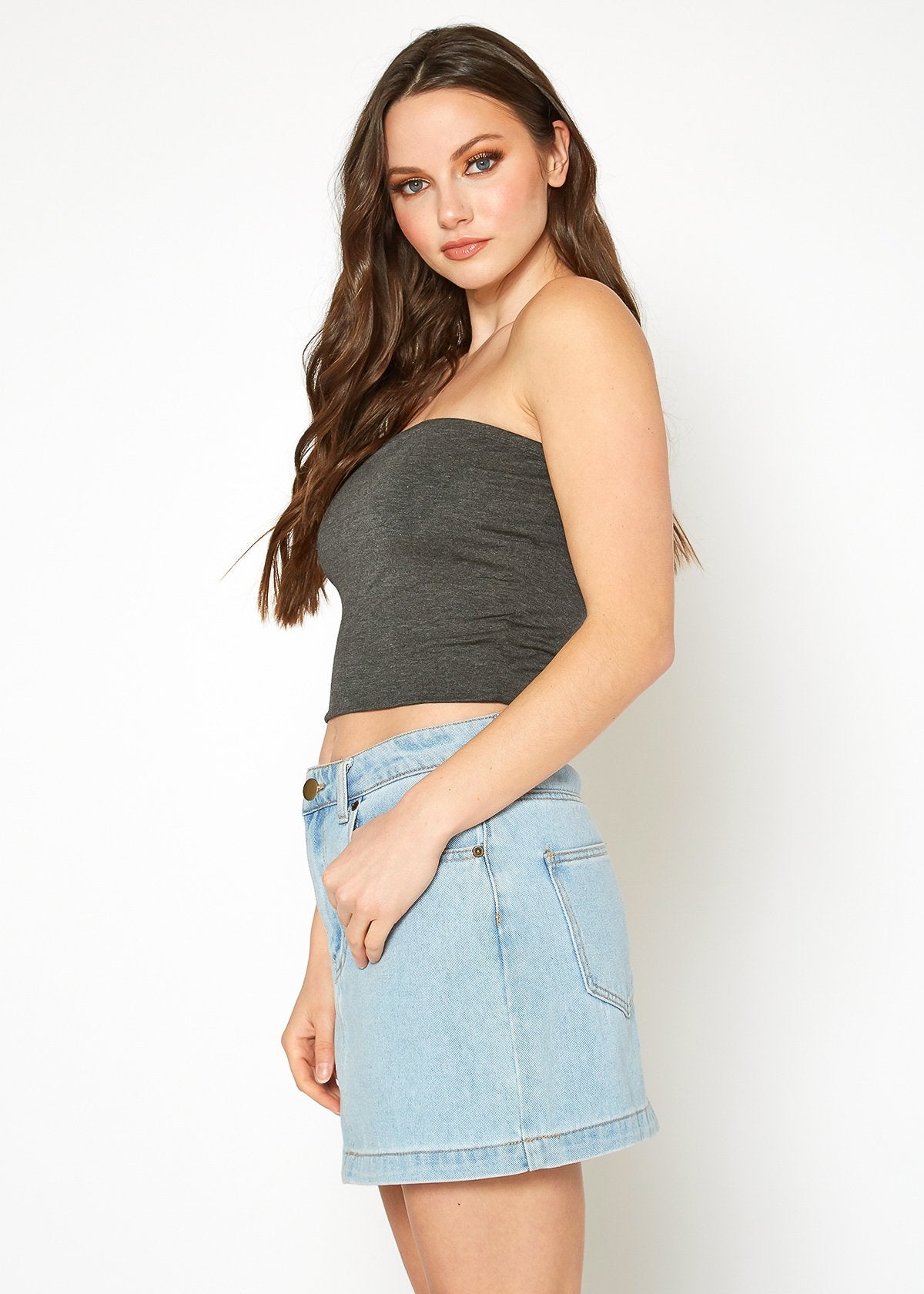 Women's Off Shoulder Cropped Tube Top