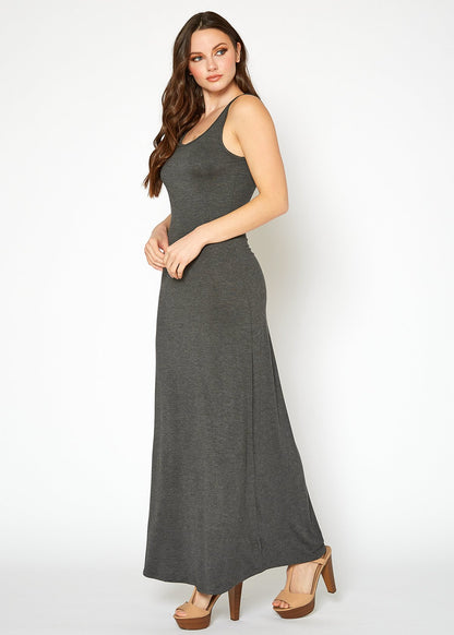 Women's Sleeveless Scoop Neck Maxi Dress