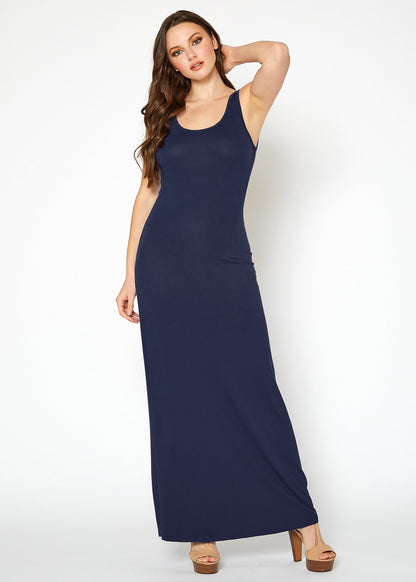 Women's Sleeveless Scoop Neck Maxi Dress