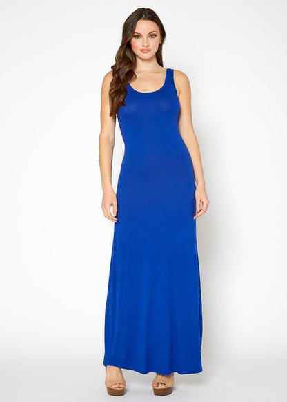 Women's Sleeveless Scoop Neck Maxi Dress