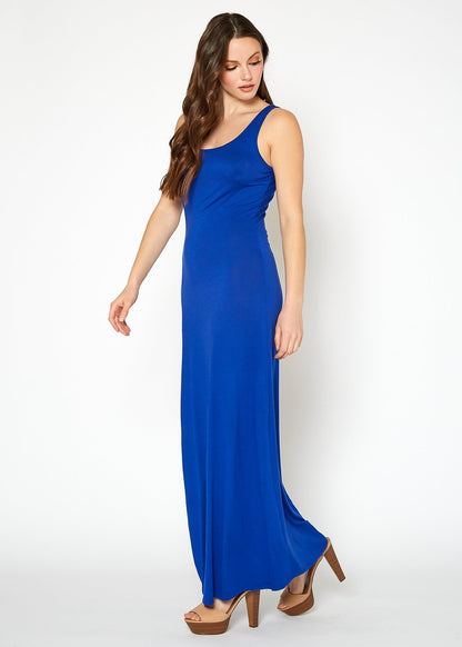 Women's Sleeveless Scoop Neck Maxi Dress