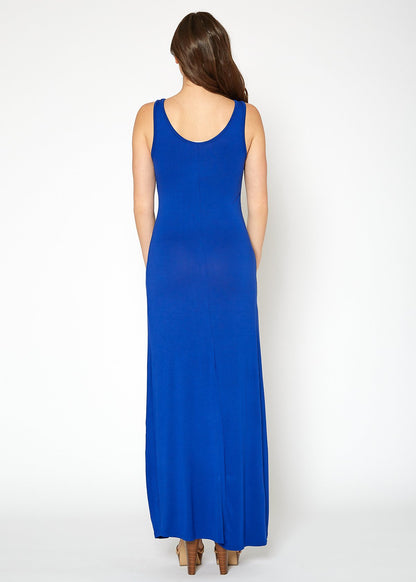 Women's Sleeveless Scoop Neck Maxi Dress