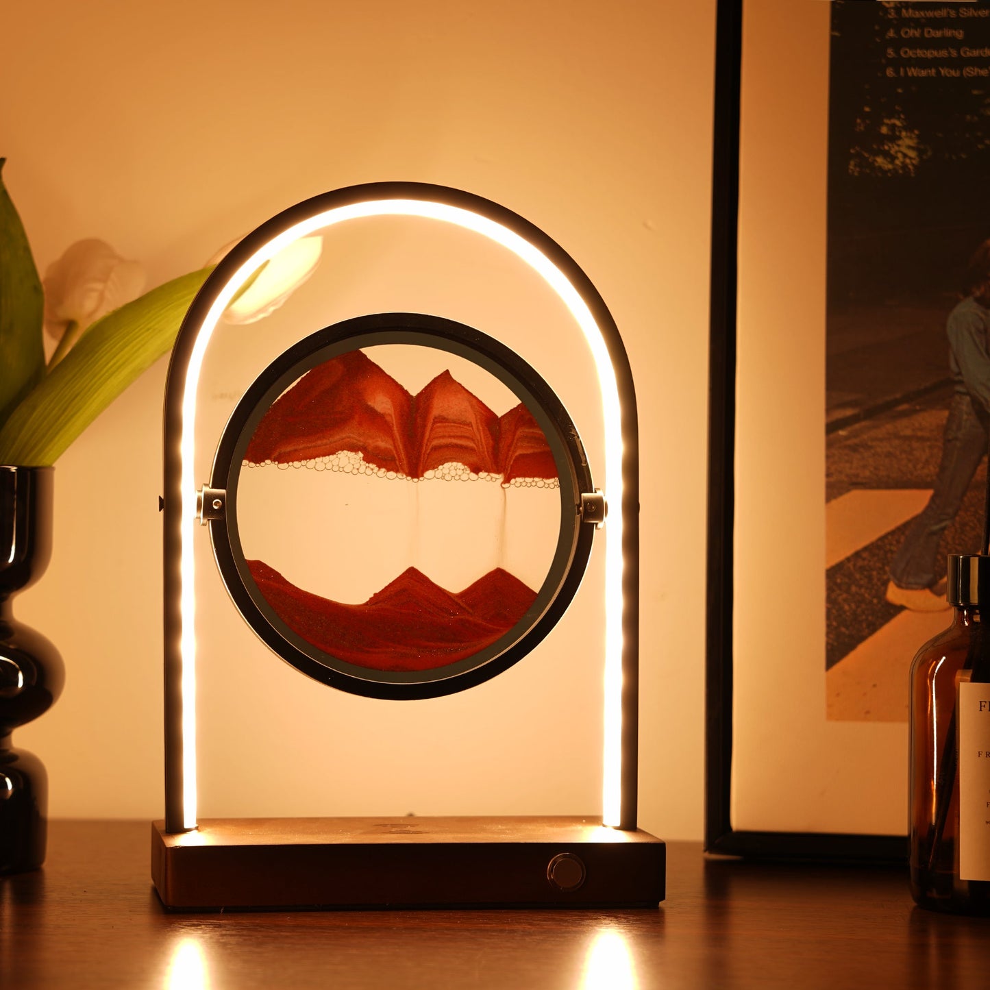 Moving Sand Lamp with Wireless Charger Lighting LoveAdora