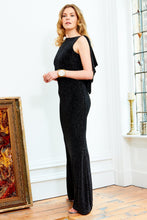 Load image into Gallery viewer, Black Cowl Back Gown