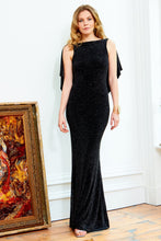 Load image into Gallery viewer, Black Cowl Back Gown