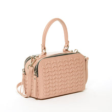 Load image into Gallery viewer, Kayla Pink Woven Leather Bag