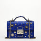 The Hollywood Studded Leather Crossbody Bag Cobalt Blue