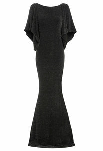 Black Cowl Back Gown