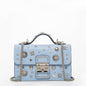 The Hollywood Light Blue Small Leather Bag