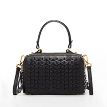 Load image into Gallery viewer, Kayla Woven Leather Bag Black