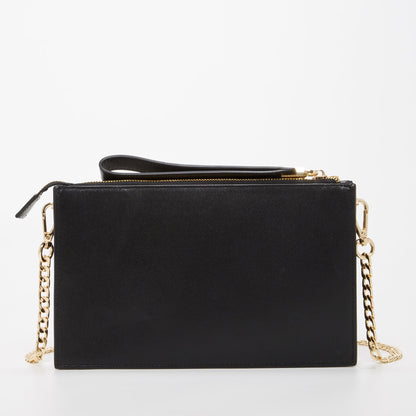 Black Studded Crossbody Clutch