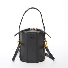 Load image into Gallery viewer, Harper Black Leather Bucket Bag