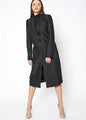 Women's Button Down Longline Blazer In Black