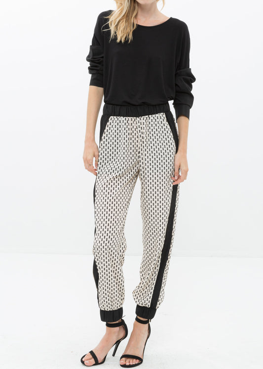 Women's Printed Casual Cuffed Hem Pants