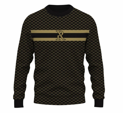 Stylish Patterned Men's Sweater with Brand Logo