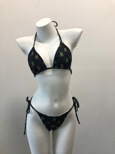 Load image into Gallery viewer, Classic Black Lace Triangle Bikini Top - Elegant Swimwear for Confident Women