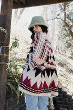 Load image into Gallery viewer, Faux Hair Aztec Pocket Ruana