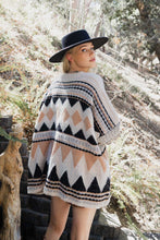 Load image into Gallery viewer, Faux Hair Aztec Pocket Ruana