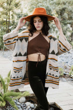 Load image into Gallery viewer, Faux Hair Aztec Pocket Ruana