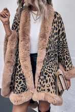 Load image into Gallery viewer, Leopard Open Front Poncho