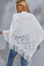 Load image into Gallery viewer, Round Neck Fringe Detail Poncho