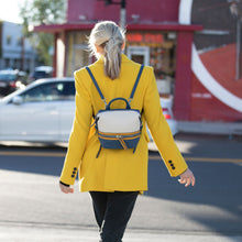 Load image into Gallery viewer, Ashley Small Off White Leather Backpack