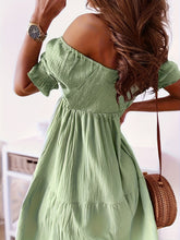 Load image into Gallery viewer, Full Size Ruffled Off-Shoulder Short Sleeve Dress