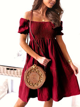 Load image into Gallery viewer, Full Size Ruffled Off-Shoulder Short Sleeve Dress