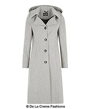 Load image into Gallery viewer, Wool Blend Hooded Mid Length Coat 1704 Jackets &amp; Coats LoveAdora
