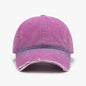 Distressed Washed Adjustable Pink Baseball Cap