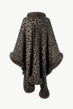 Load image into Gallery viewer, Leopard Open Front Poncho