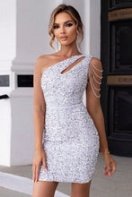 Load image into Gallery viewer, Contrast Sequin Sleeveless Mini Dress