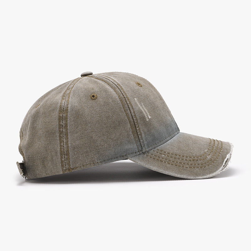 Distressed Gray Adjustable Baseball Cap