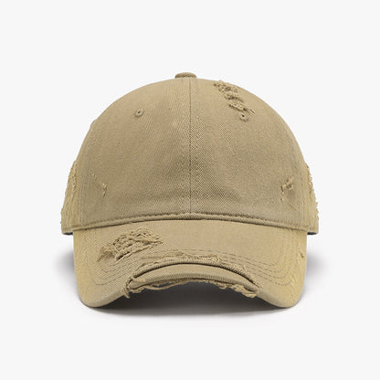 Distressed Adjustable Cotton Baseball Cap