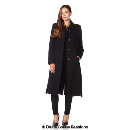 Cashmere Blend Tweed Contrast Belted Coat