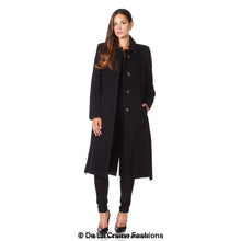 Load image into Gallery viewer, Cashmere Blend Tweed Contrast Belted Coat