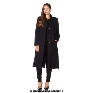 Cashmere Blend Tweed Contrast Belted Coat