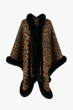 Load image into Gallery viewer, Leopard Open Front Poncho