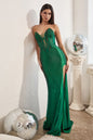 Strapless Corset Mid Open Back and V-neck Long Prom & Bridesmaid Dress CDCDS419