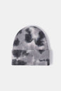 Tie-Dye Cuffed Rib-Knit Beanie Hat - Stylish winter accessory with trendy tie-dye pattern